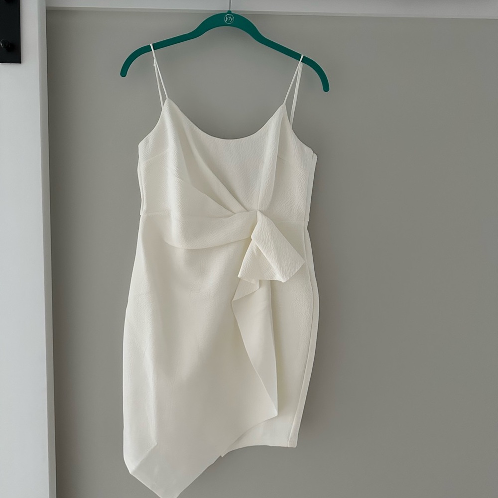 NWT Tesla Cami Strap Sculpted Fabric Dress White